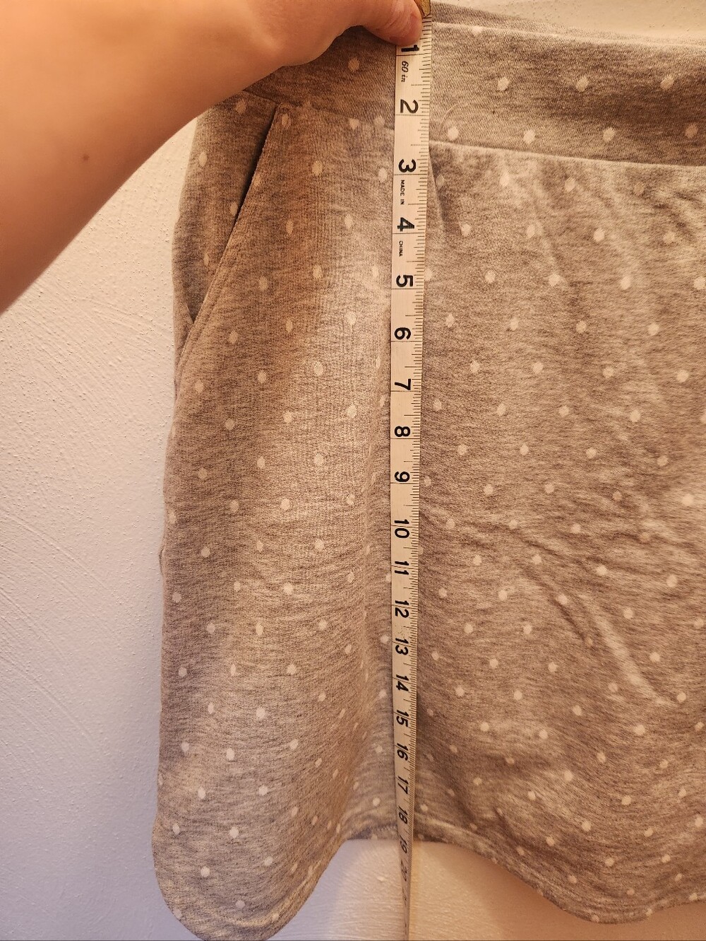 Croft & Barrow Gray Polka Dot Skort Size XL - Picture 5 of 7